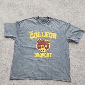 College Dropout Bear Graphic T-shirt, XXL, NWOT